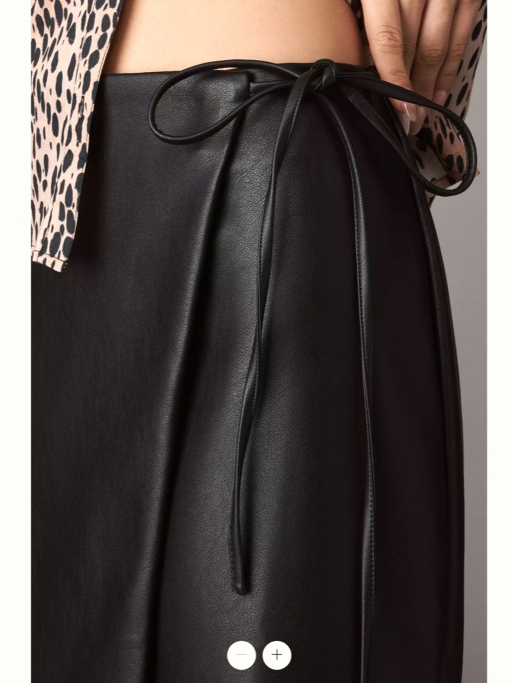 Anthropologie Maeve Faux Leather Wrap Midi Skirt - Picture 4 of 4
